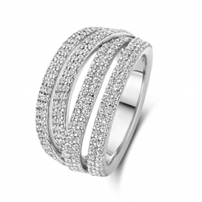 Bague en argent sertie de zirconium Naiomy Silver - Alize