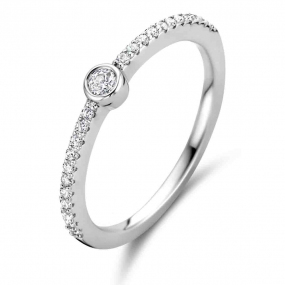 Bague en argent sertie de zirconium Naiomy Silver - Astrid