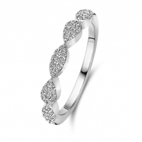 Bague en argent sertie de zirconium Naiomy Silver - Candice