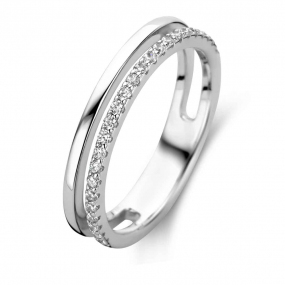 Bague en argent sertie de zirconium Naiomy Silver - Daphne