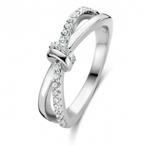 Bague en argent sertie de zirconium Naiomy Silver - Dlia