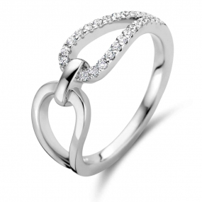 Bague en argent sertie de zirconium Naiomy Silver - Elena