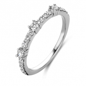 Bague en argent sertie de zirconium Naiomy Silver - lizane