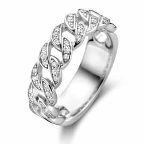 Bague en argent sertie de zirconium Naiomy Silver - Femme - Mariline - N2A51