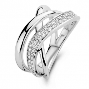 Bague en argent sertie de zirconium Naiomy Silver - Femme - Shelly - N1C51