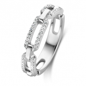 Bague en argent sertie de zirconium Naiomy Silver - Shannon