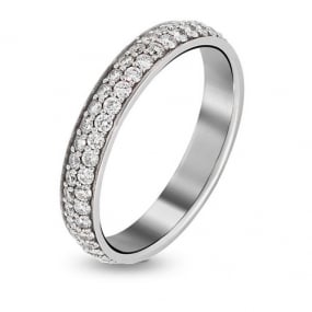 Bague femme or blanc diamant 0.41 ct Oxanna - 158212