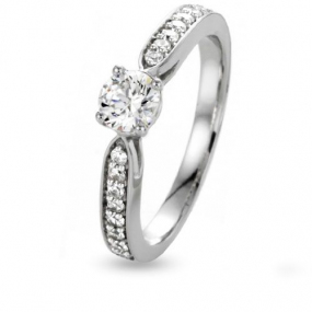 Bague de fianailles - femme 0.22 ct Valentina 0.10 ct - SOD3010