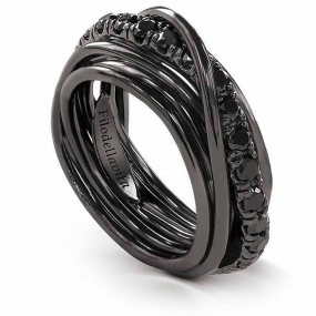 Bague Filodellavita Rock 7 Fils en Argent  925 Itaca - 9 mm - AN9NBN