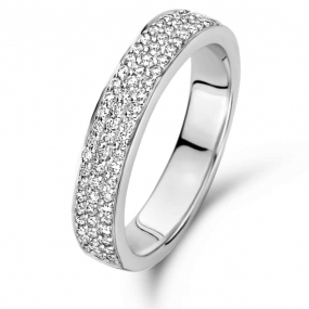 Bague Ischia Basics, diamants sur or blanc -046763A