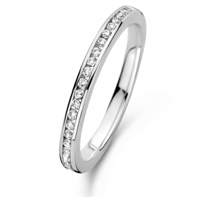 Bague Ischia Basics, diamants sur or blanc-91DG12A