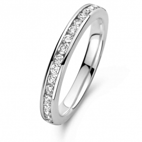 Bague Ischia Basics, diamants sur or blanc -91DG17A