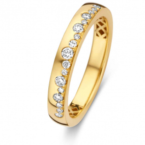 Bague Ischia Basics, diamants sur or jaune 0.23 ct  - Ischia 062268A 
