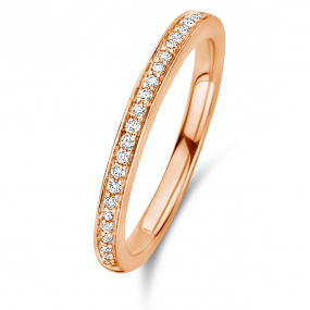 Bague Ischia Basics, diamants sur or rose -047909A