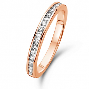 Bague Ischia Basics, diamants sur or rose-91DP15A