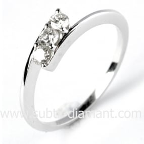 Bague or 3 diamants 0.24 ct - Shanna - 12178 BT 0.24