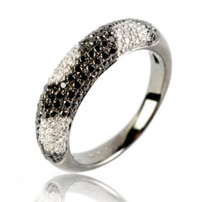 Bague or blanc avec diamant 0.91 ct Eugnie - 48000/A2