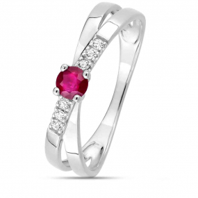 Bague oxyde et Rubis  Or 18 ct - 750/1000 - Asha - 08A583GRZ
