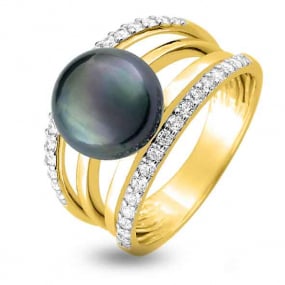 Bague perle de Tahiti 9 mm Cocoon-1.6043.Q3
