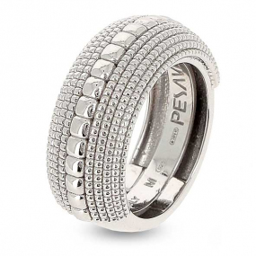 Bague Pesavento Bandeau Pixel Argent  Katherine WPXLA551
