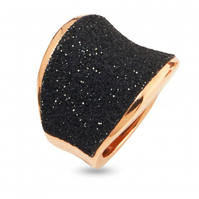 Bague Pesavento Polvere di Sogni Rose et noir   WPLVA398
