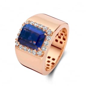 Bague Pierre fine Iolite en Or Rose Maryane