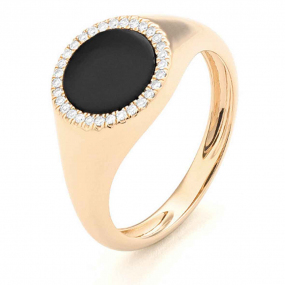 Bague Pierre fine Onyx en Or Jaune Bora Bora