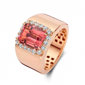 Bague Pierre fine Tourmaline en Or Rose Asya