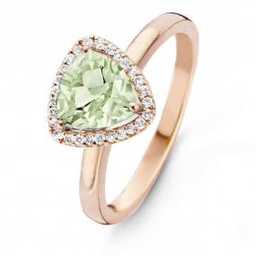 Bague Prasiolite et Diamants One More - Etna 0.11 ct  - Etna 055061YA 
