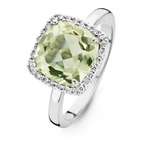 Bague Prasiolite et Diamants One More - Etna 0.22 ct  - Etna 053926YA 
