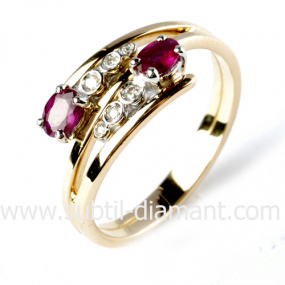 Bague rubis diamant  - lizabeth - 12580 RU
