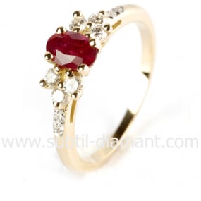 Bague Rubis diamant  - Klia - 12433 RU
