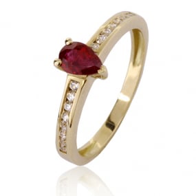 Bague rubis diamant  - Kimmy - 12775 RU
