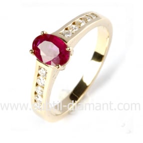 Bague rubis diamant  - Marina - 12448 RU
