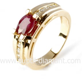 Bague rubis diamant  - Marya - 9638 RU
