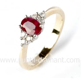 Bague rubis diamant  - Myrona - 11889 RU
