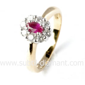 Bague rubis diamant  - Narah - 11518 RU
