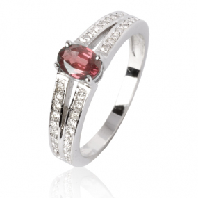 Bague rubis diamant Or 18 ct - 750/1000 - Armonie - 12535 RU
