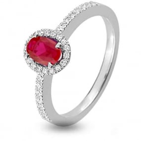 Bague Rubis diamant Or 18 ct - 750/1000 - Carla - 1.6090.R1
