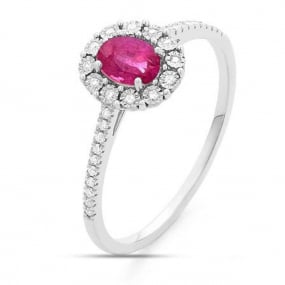 Bague Rubis diamant Or 18 ct - 750/1000 - liane - RB352FMNWA814
