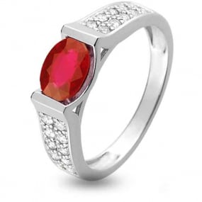 Bague Rubis diamant Or 18 ct - 750/1000 - Giulia - MD010GRB2
