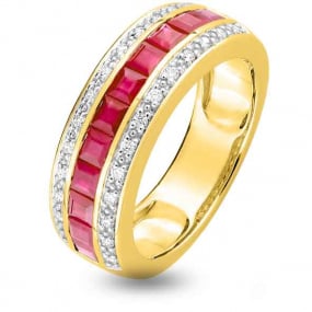 Bague Rubis diamant Or 18 ct - 750/1000 - Iriata - 1.6030.R3
