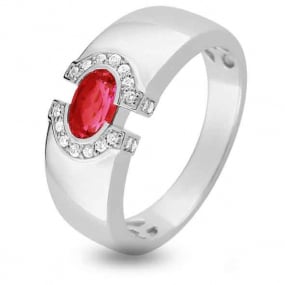 Bague Rubis diamant Or 18 ct - 750/1000 - Isabelle - 7P071GRB2
