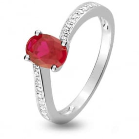 Bague Rubis diamant Or 18 ct - 750/1000 - Klianne - 1.6094.R1
