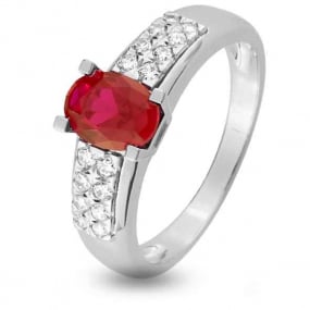 Bague Rubis diamant Or 18 ct - 750/1000 - Mahealani - 1.6113.R1
