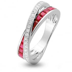 Bague Rubis diamant Or 18 ct - 750/1000 - Marlie - 1.6019.R1
