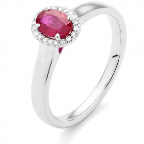 Bague rubis diamant Or 18 ct - 750/1000 - Marine - RD553FMPWA814
