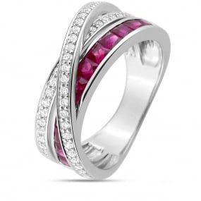 Bague Rubis diamant Or 18 ct - 750/1000 - Solna - 1.6020.R1
