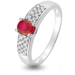 Bague Rubis diamant Or 18 ct - 750/1000 - Zolie - 1.6112.R1
