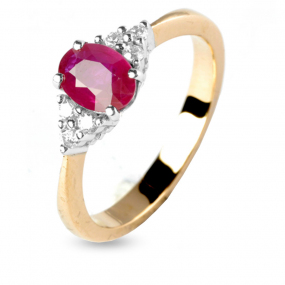 Bague rubis et diamants diamant  - Alexane - 11888RU
